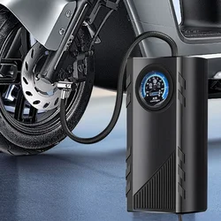 5/12V Motorcycle Tire Inflator Portable Air Compressor Electric Air Pump With Dial Pressure Gauge For Car Electric vehicle Bike