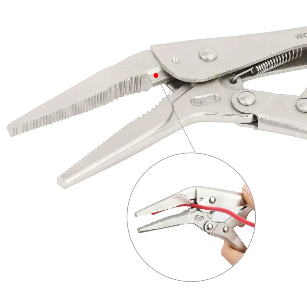 Locking Pliers Set CRV Lock Pliers Curved Jaw Pliers Straight Long Nose C Clamp Locking Clamp Multi-function Welding Tools