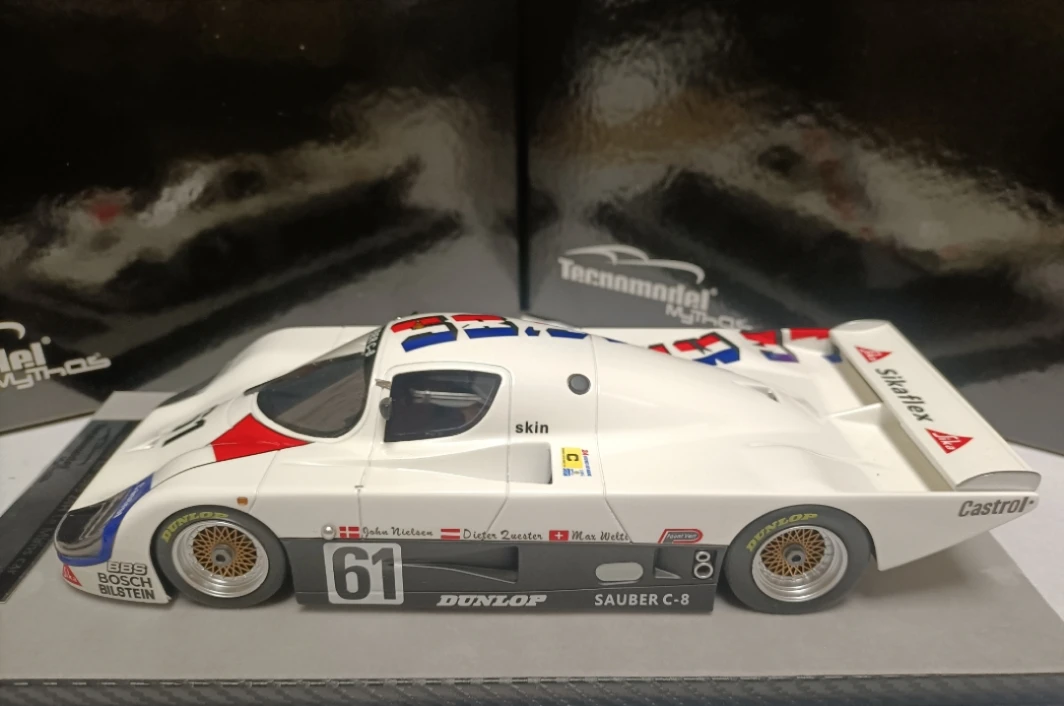 Tecnomodel 1:18 Sauber C8 #61 LeMans 1985 Simulation Limited Edition Resin Metal Static Car Model Toy Gift