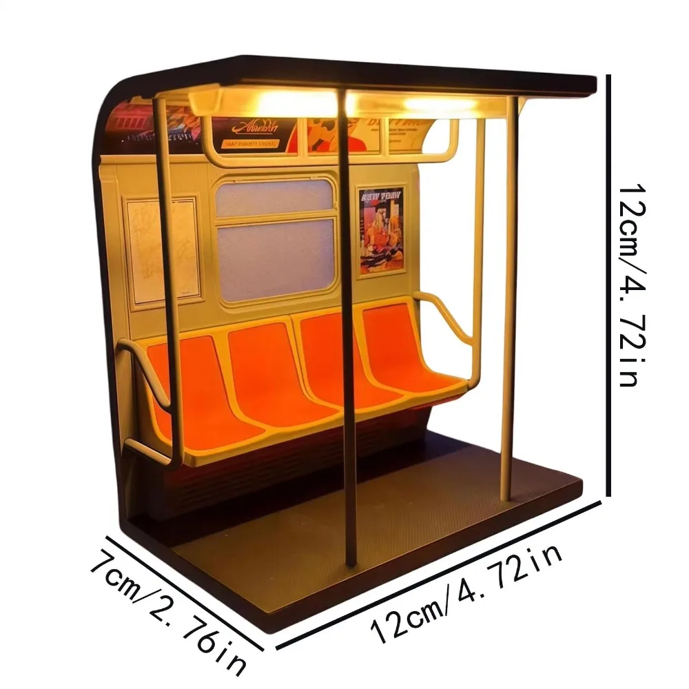 

LED Night Light Subway Train Light Unique Design Creative Design Retro LED Car Model Desk Decor 3D Printing Subway Train Lamp
