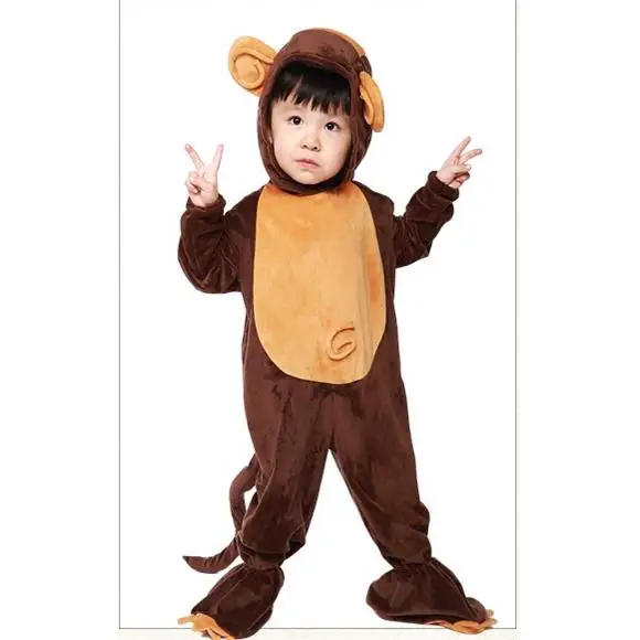 Halloween Costume Children's Little Monkey Animal Parent-Child Kindergarten Group Stage Performance Clothes Company Annual Me...