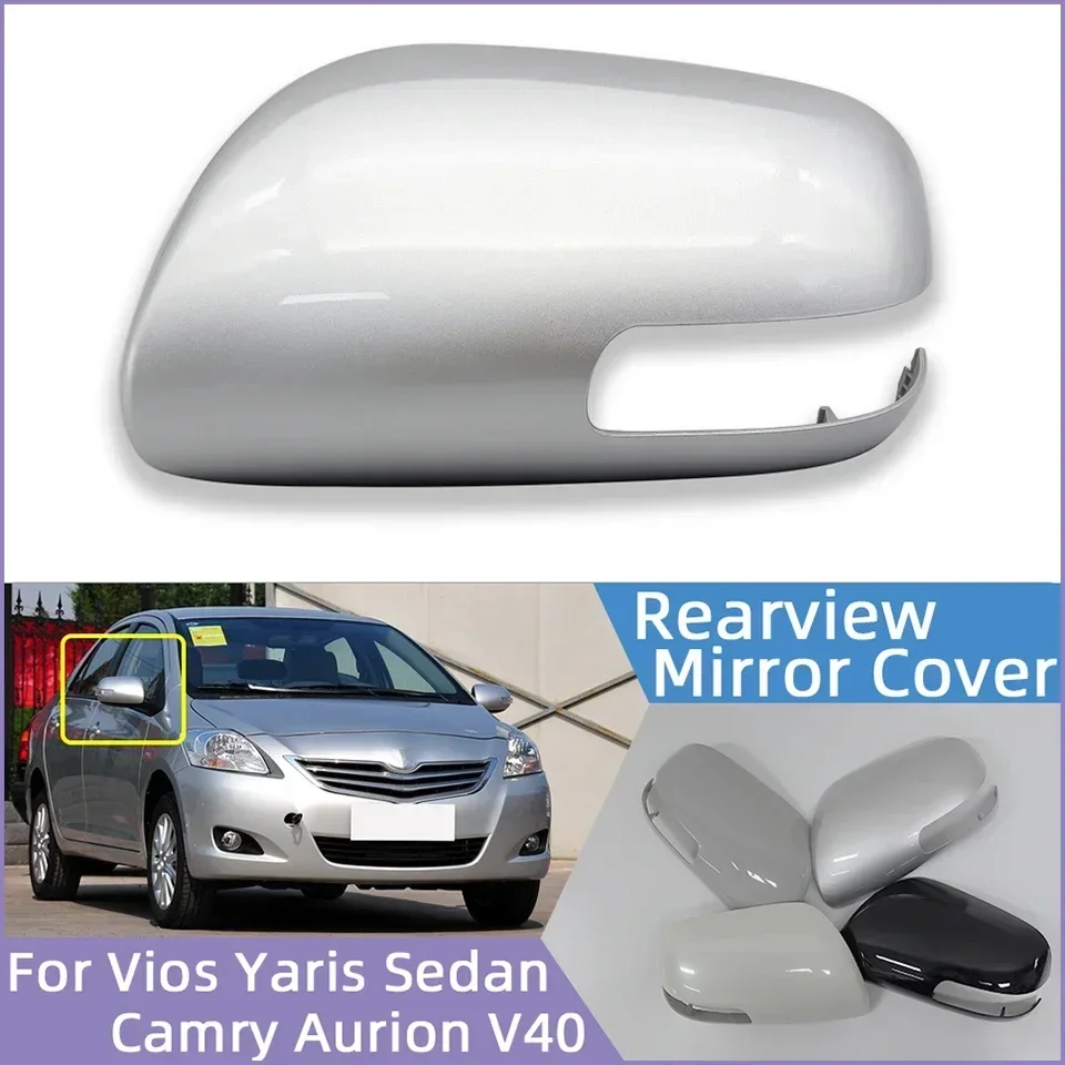 

For TOYOTA VIOS P90 2008-2013 Aurion Camry V40 2006-2011 Outside Door Wing Rearview Mirror Cover Housing Shell Pained Left Right