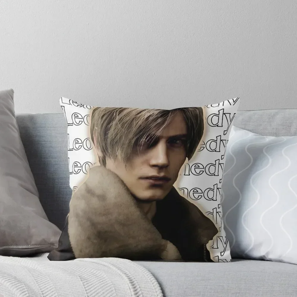 LEON SCOT KENNEDY T-SHIRT DESIGN Throw Pillow Cushion Cover Luxury ornamental pillows for living room pillow