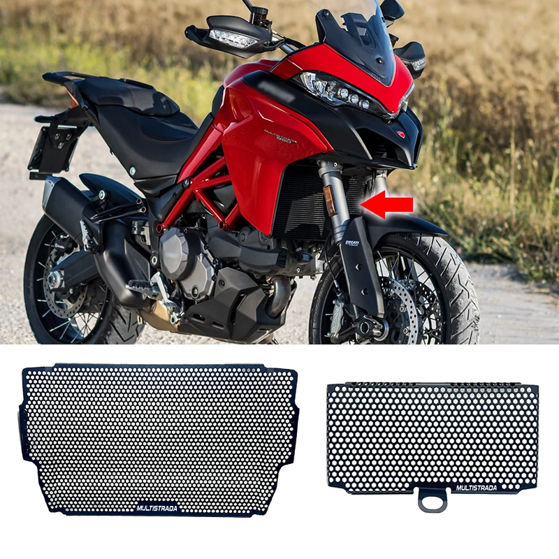 Protector de enfriador de aceite para radiador de motocicleta Enduro Pro, cubierta de rejilla para Ducati Multistrada 950 1200 1260S 950S 1200S 1260S