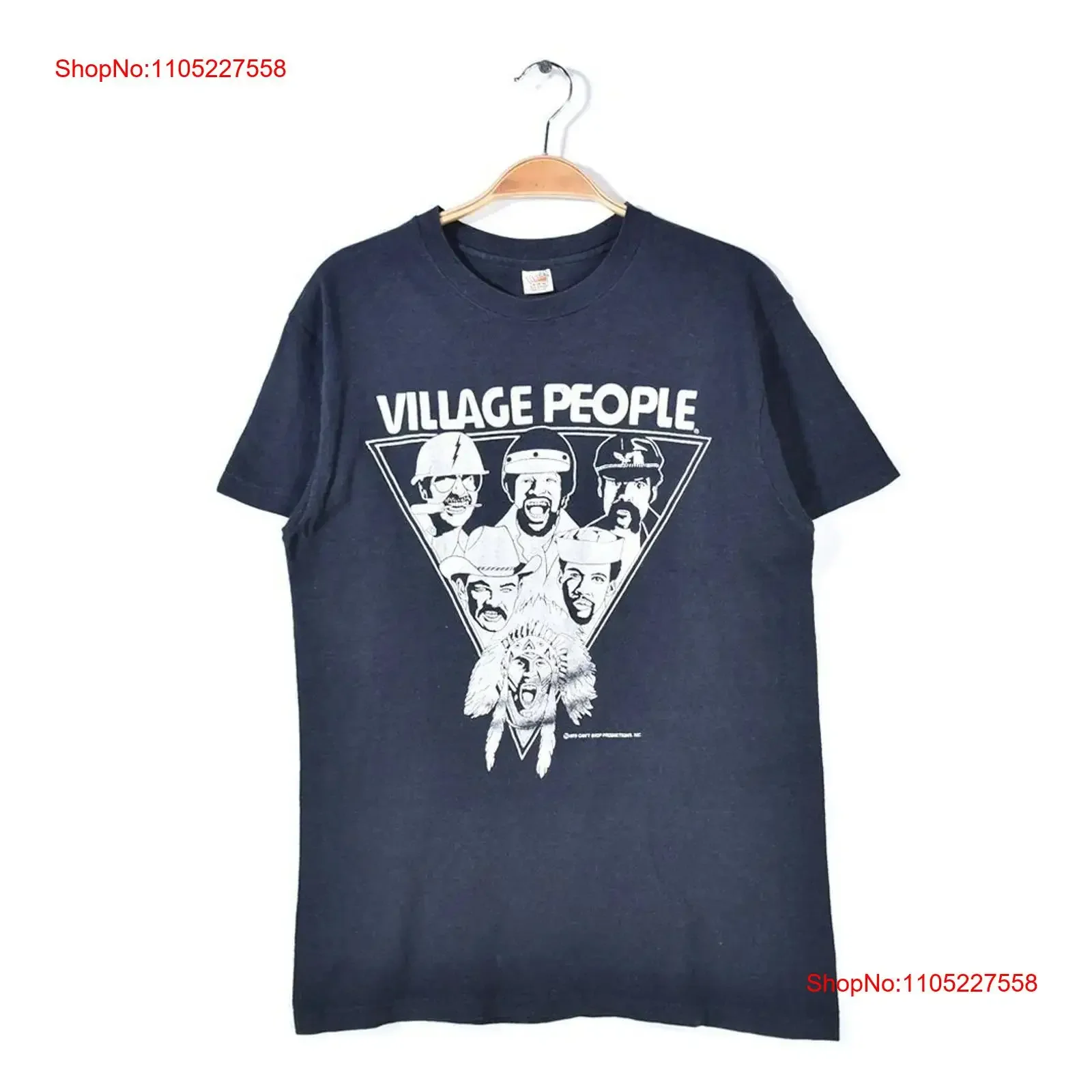 70s Village People USA Vintage T shirt Rock Promo Men s vintage Washed designer clothes Stylish Versatile Top For Everyday Wear