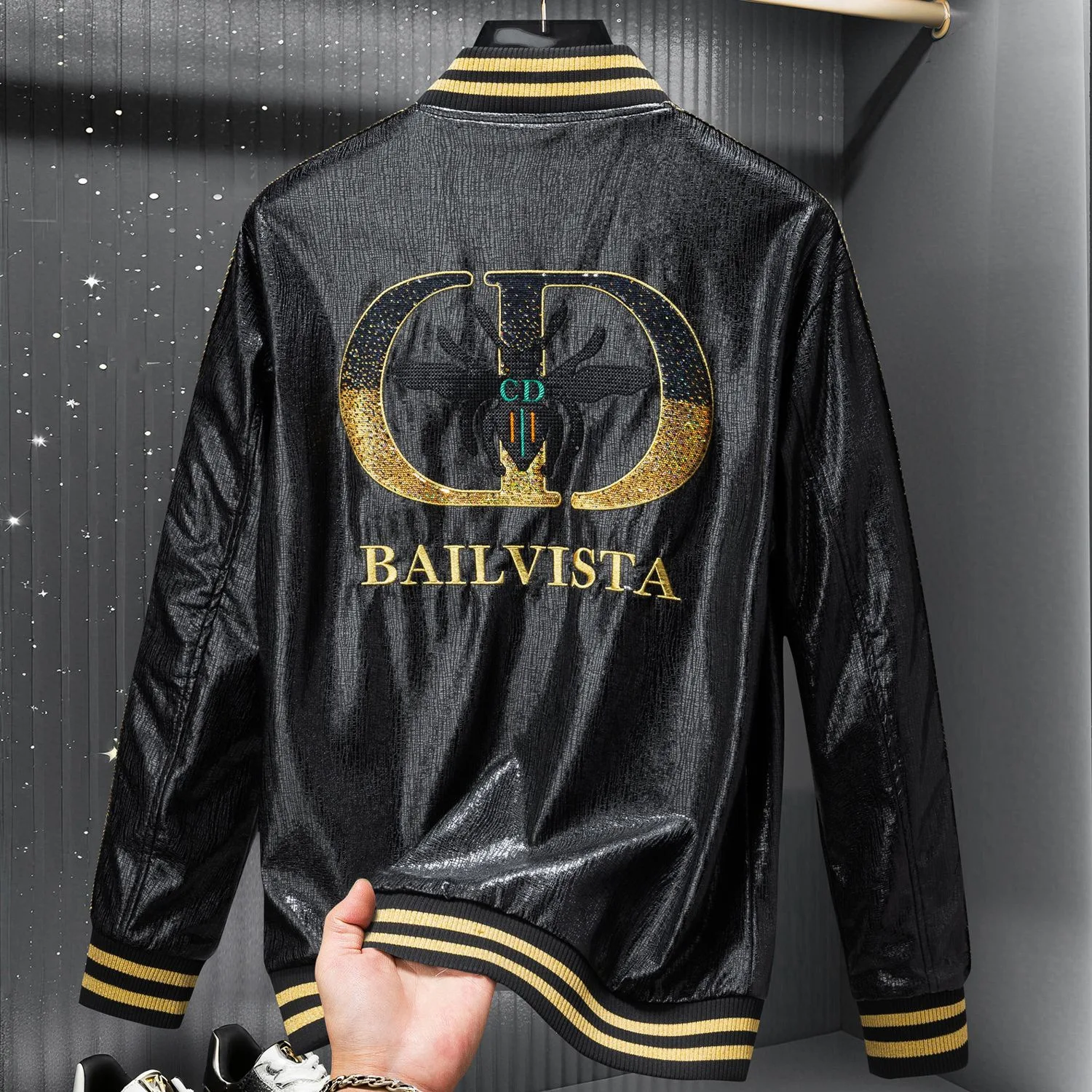 

Мужская модная куртка Ele Spider с вышивкой, высококачественная повседневная бейсбольная куртка на весну-осень, из полиэфирного волокна