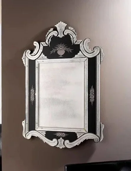 Wall-mounted mirror classical living room post-modern, makeup wooden lamp bathroom modern splicing bedroom