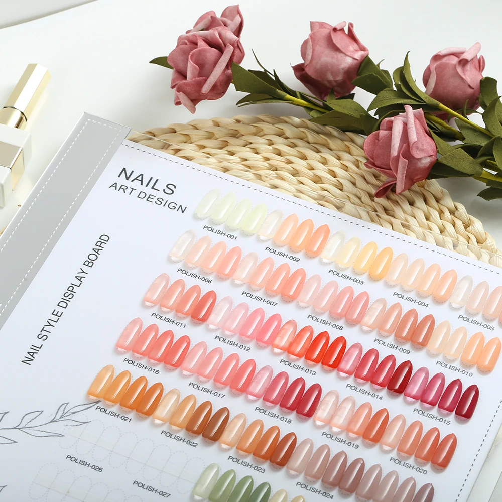 120/160 Colors Acrylic Nail Art Display Board for Display Color Book Nail Polish Chart Polish Card Board Salon Showing Shelf