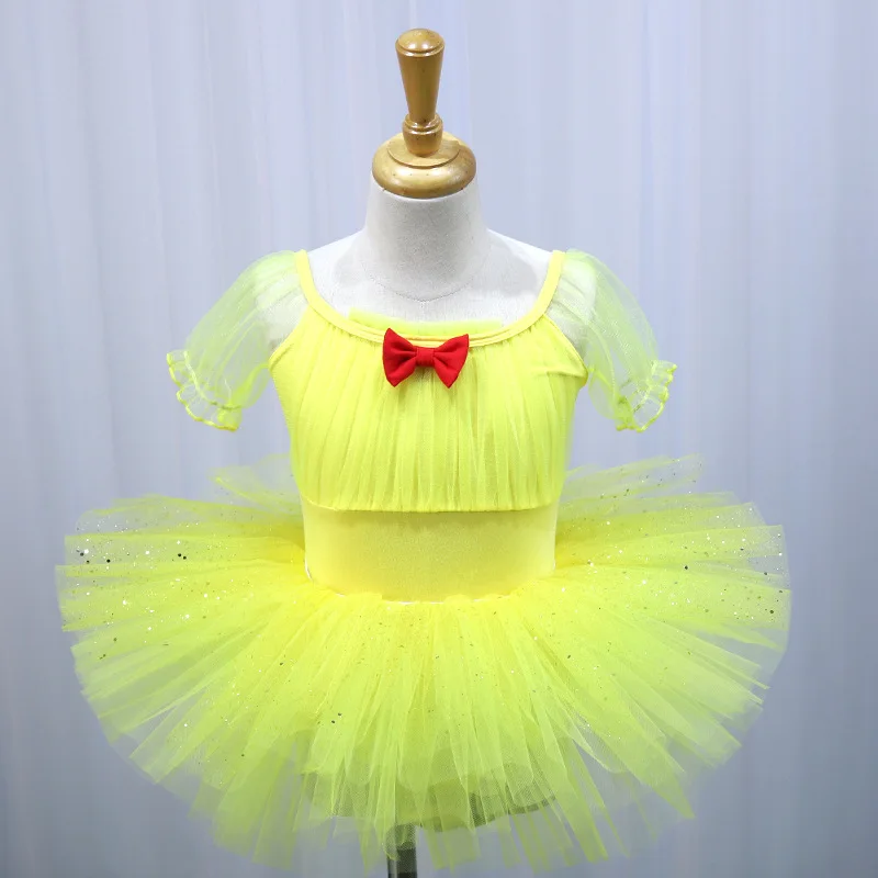 نمط جديد مريح لينة للأطفال الباليه توتو ممارسة الرقص ارتداء للفتيات سنو وايت أداء زي مع تنورة منتفخة #5