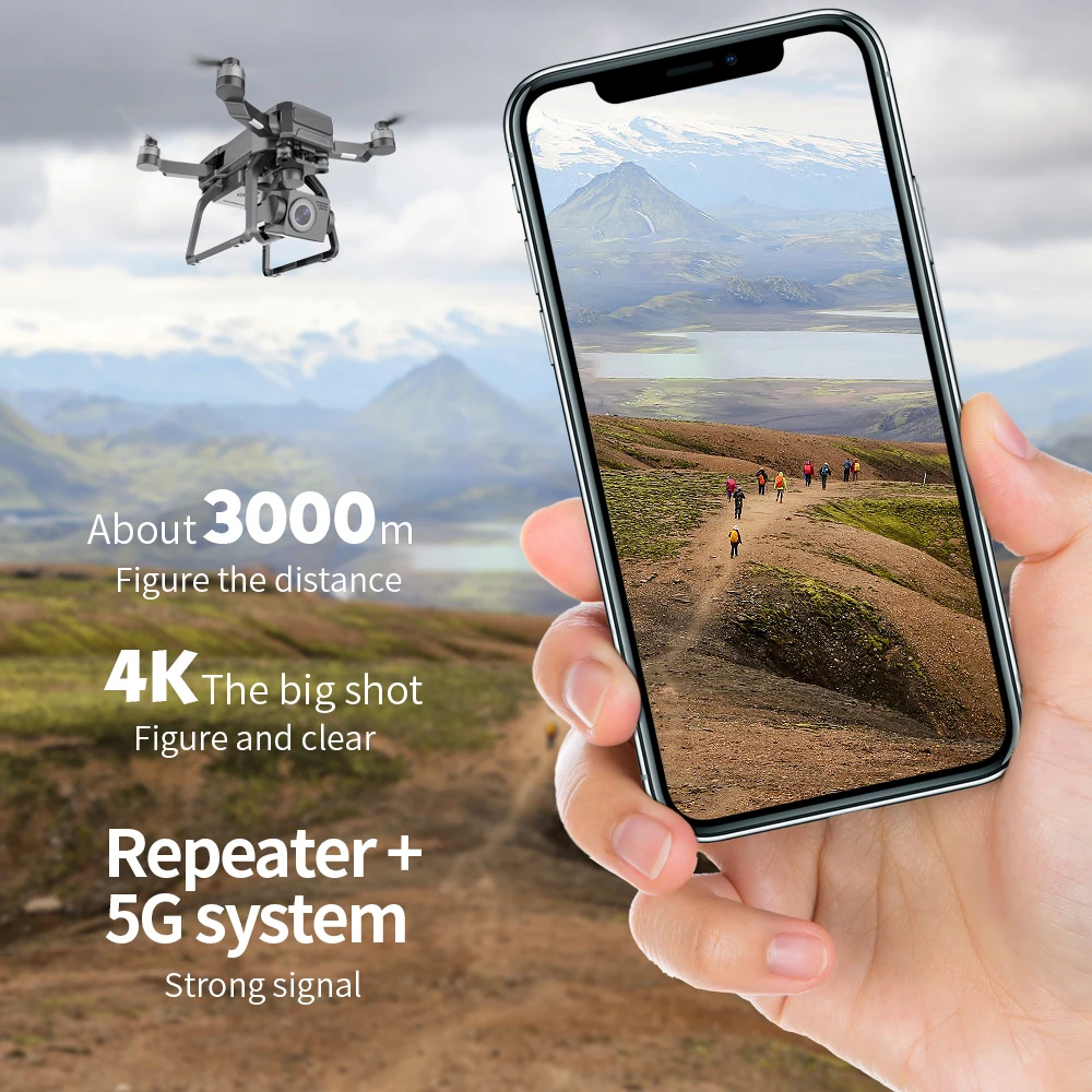 F7 / F7S 4K PRO Drone profesjonalny kamera HD z 3-osiową fotografią lotniczą Gimbal 5G GPS zdalnie sterowany Quadcopter unikania przeszkód