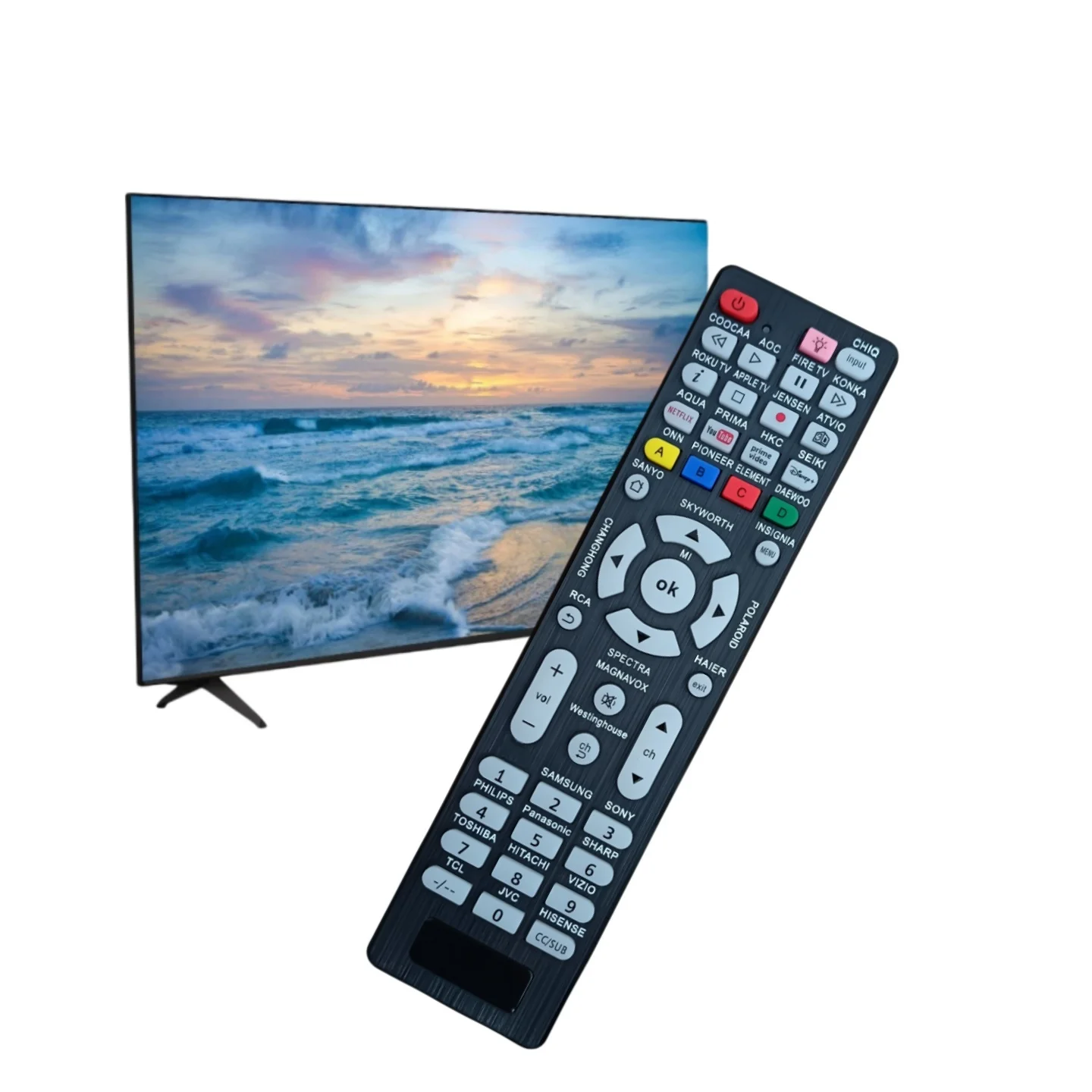 RC-G008 Control remoto apto para Sony,Philips,Sharp,Sanyo,Insignia,Toshiba,Hinsense,Panasonic,Hitachi,TCL smart TV