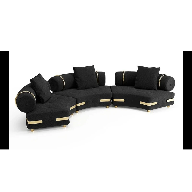 High-end module combination curved backrest living room sofa