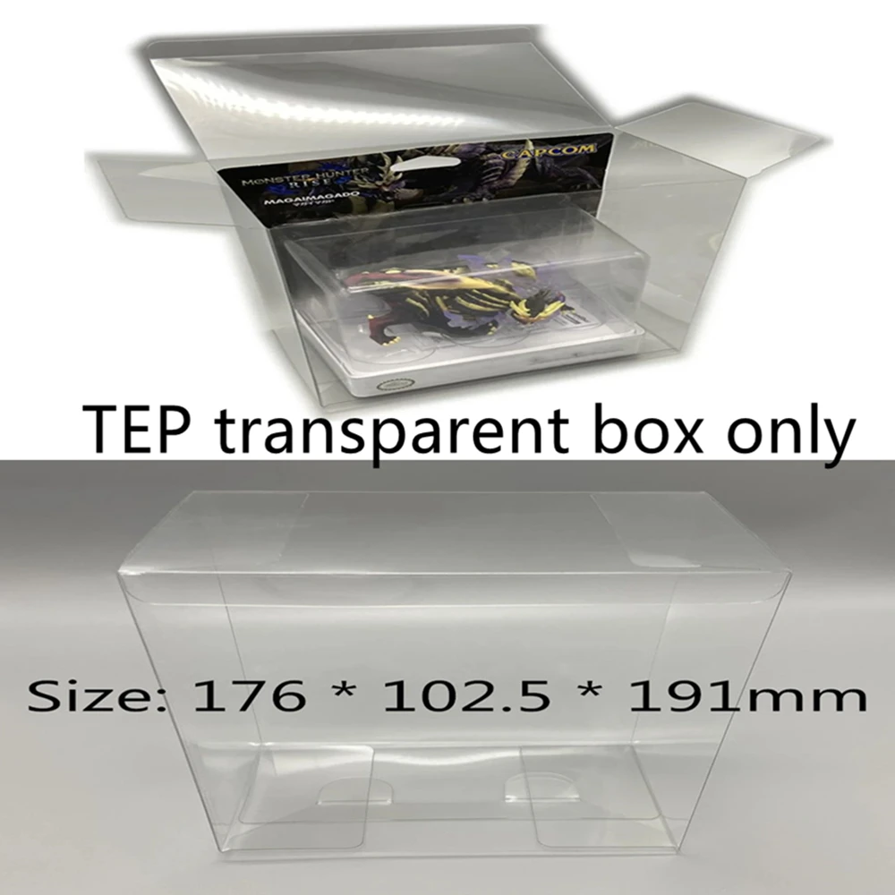 Caja de exhibición para colección de Amiibo/Monster Hunter Rise/Magaimagado, cajas transparentes para almacenamiento de juegos, carcasa TEP transparente, estuche de colección.