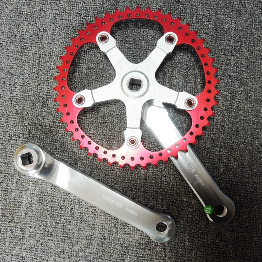 Folding Bicycle Crank Crankset GXP 56T Hollow Tech Single Chainring  Bike Crankset Ultralight Folding Bicycle Crank Crankset