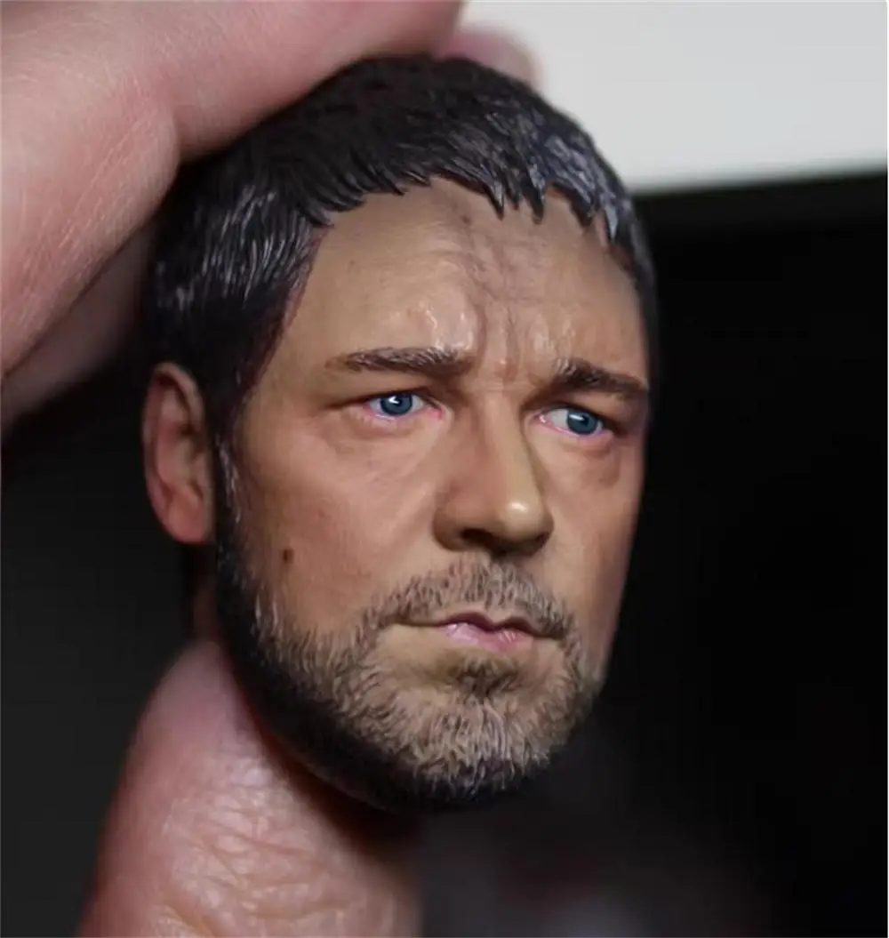 For Sale 1/6th Russell Crowe Gladiator Male Head Sculpture For Usual 12inch Doll Action Figure