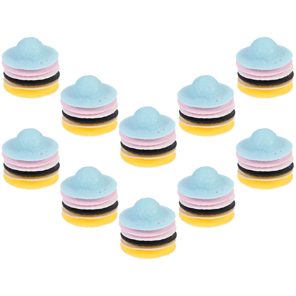 60 قطعة قبعات القش الصغيرة وهمية مصغرة القبعات الزخرفية DIY بها بنفسك الحرف لوازم الحفلات صور الدعائم التظاهر اللعب الملحقات