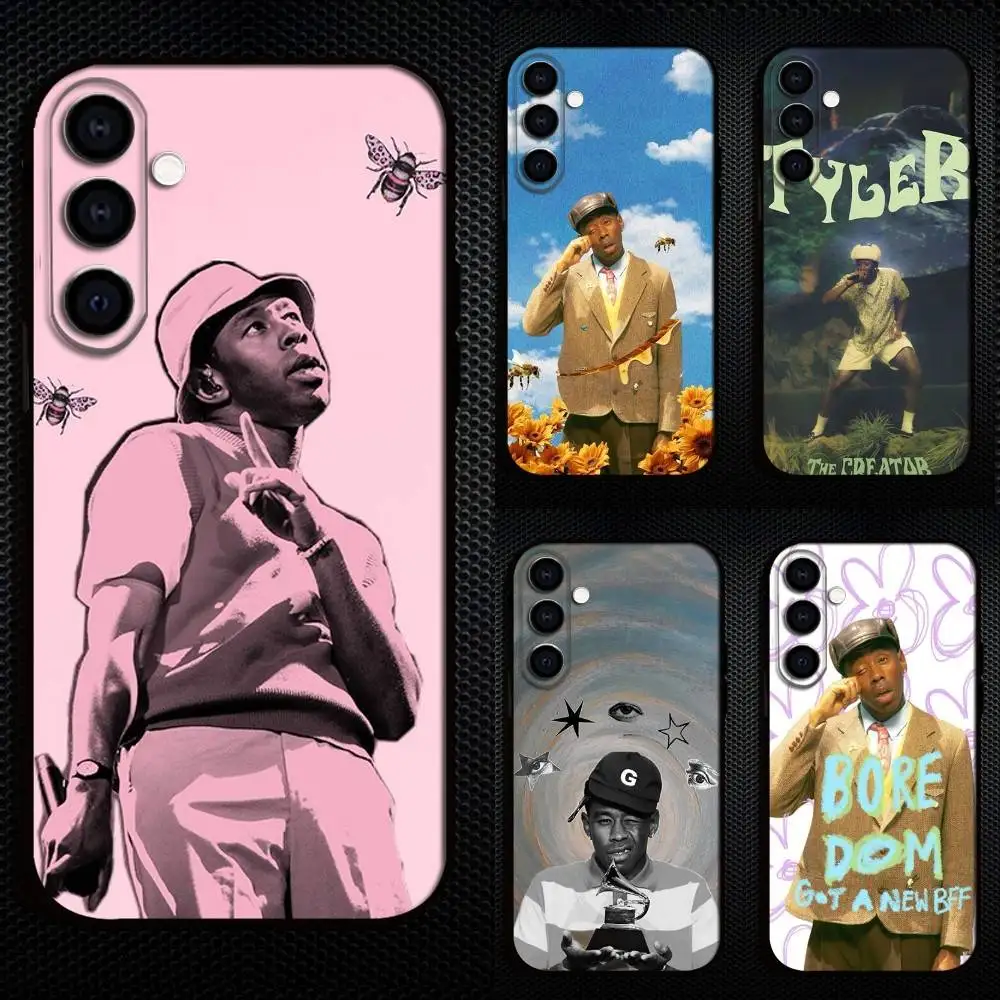 

Rap T-Tyler The Creator Phone Case For Samsung Galaxy A73,A72,A71,A70,A53,A52,A51,Others Soft Black Cover