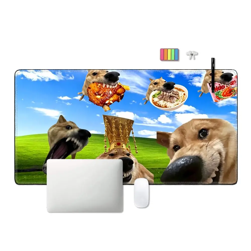 Funny Spoof Computer Desktop Puppy Mouse Pad Large Anti-Slip Rubber Gaming HYBXAXC Table Pads Suitable for Office Long Desk Mat