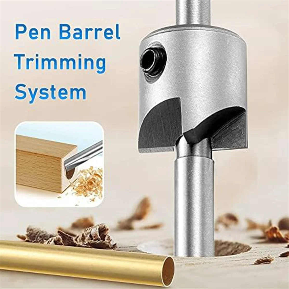 Pen Making Kit Pen Shaft and Pen Holder Trimming Set Wood Turning Mandrel for Making Pen Woodworking Lathe Accessories B