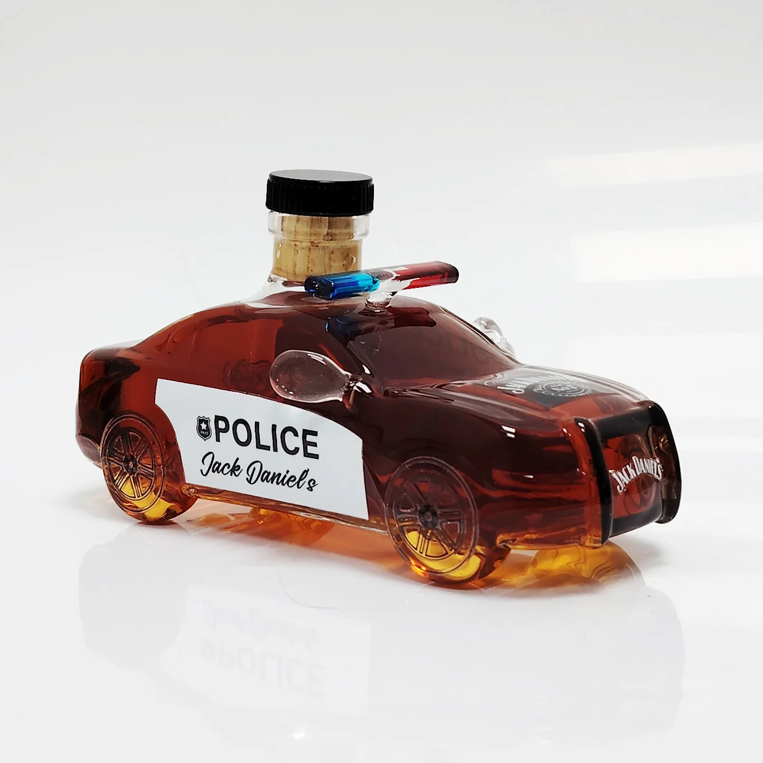 Politie Cruise Glazen Whisky Karaf met 3D Middelvinger Bulldog Ontwerp Transparante Shot Dispenser als Huisdecoratie Jack Dan