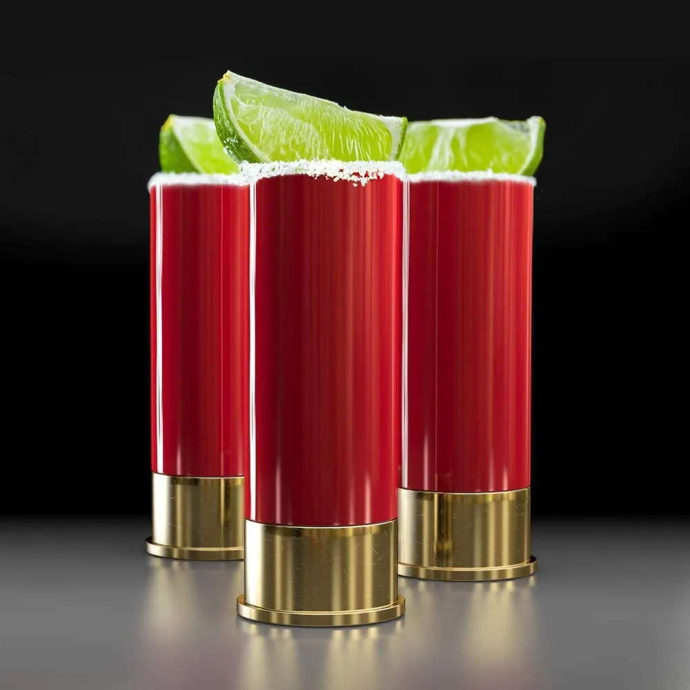 50ml/2ozDrinking Cups 4pcs High Quality Plastic Bullet Shaped Drinking Cups Shotgun Bullet Wine Glasses Party Cocktails BPA Free
