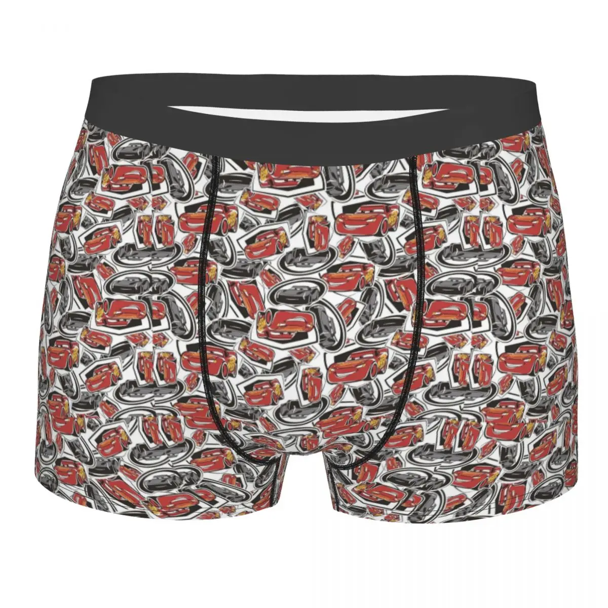 

Custom Male Cool Lightning McQueen Underwear Cars Anime Boxer Briefs Stretch Shorts Panties Underpants