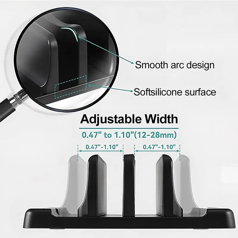 Vertical Laptop Stand Thickness Adjustable Tablet Phone Desktop Laptop Stand Portable Adjustable Stand Office Desk Storage