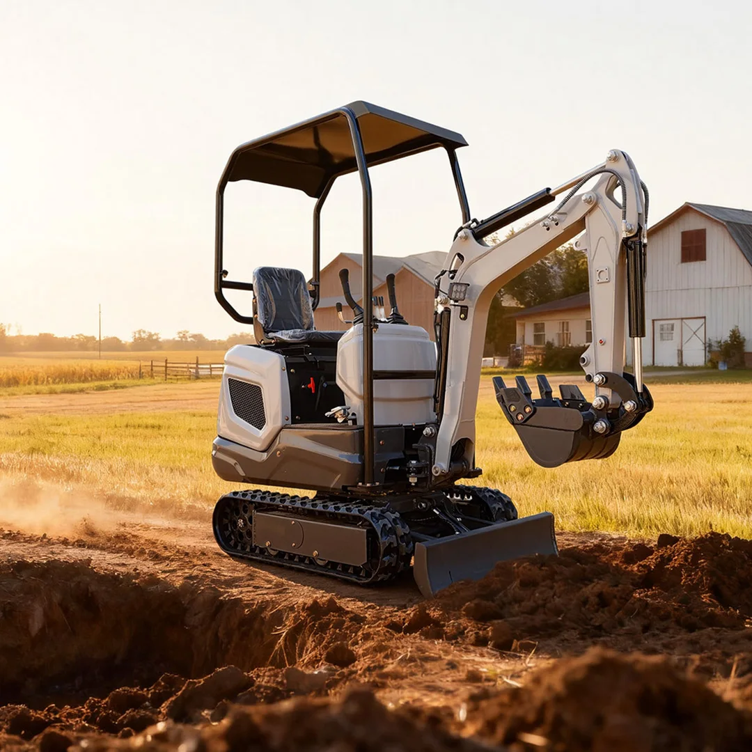 Mini Excavator 1‑5 Ton Crawler Digger Compact for Garden Landscaping Orchard Farm Digging Small Construction Excavator Machine