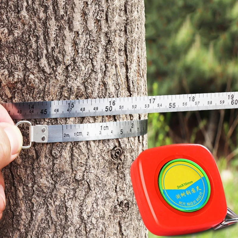 Tree Diameter Tape Mm Soft Retractable Metal Measuring Tape- Use For Measuring Cylindrical Objects