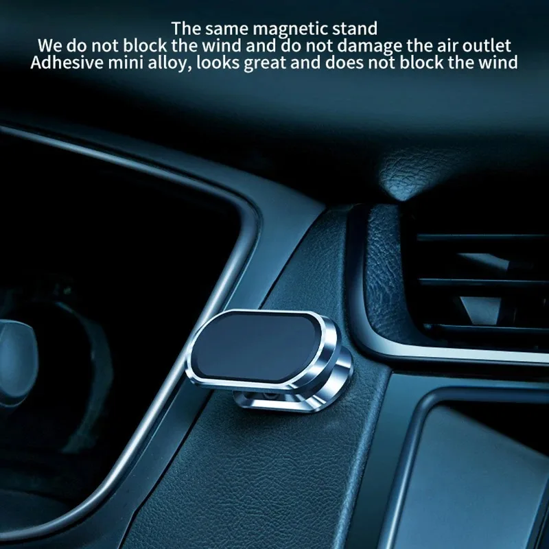 Metal Strong Magnetic Car Mobile Phone Holder Magnet Cell Phone Stand In Car GPS Support For iPhone/Xiaomi 360° Rotatable Mount