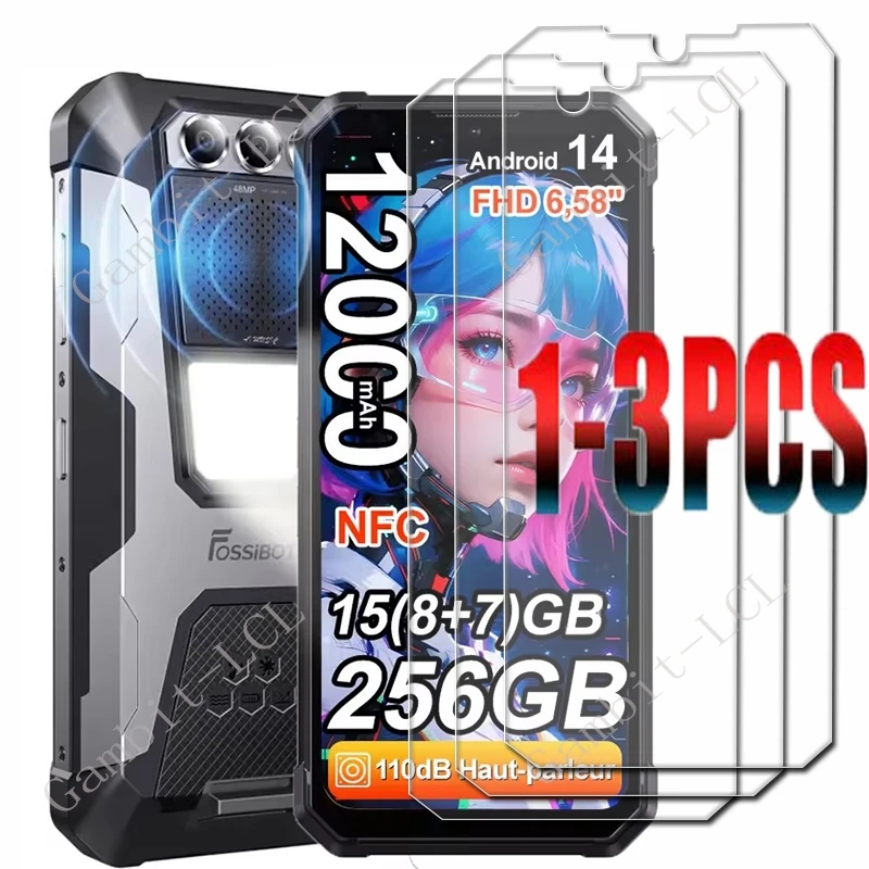 1/3PCS 9H HD  Tempered Glass For FOSSiBOT F106 Pro 6.58"  On