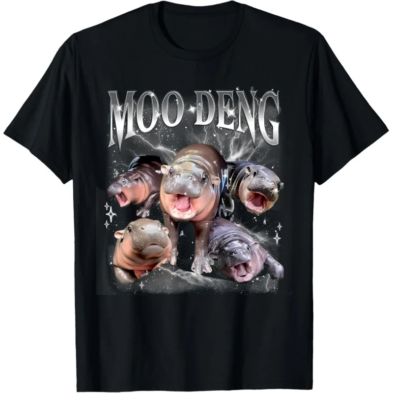 

Funny Moo-Deng Baby Pygmy Hippo Cute Zoo For Family Tee unisex T-Shirt