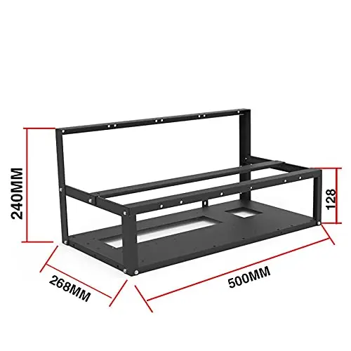 6 بطاقات GPU إطار هوائي مفتوح حامل كمبيوتر