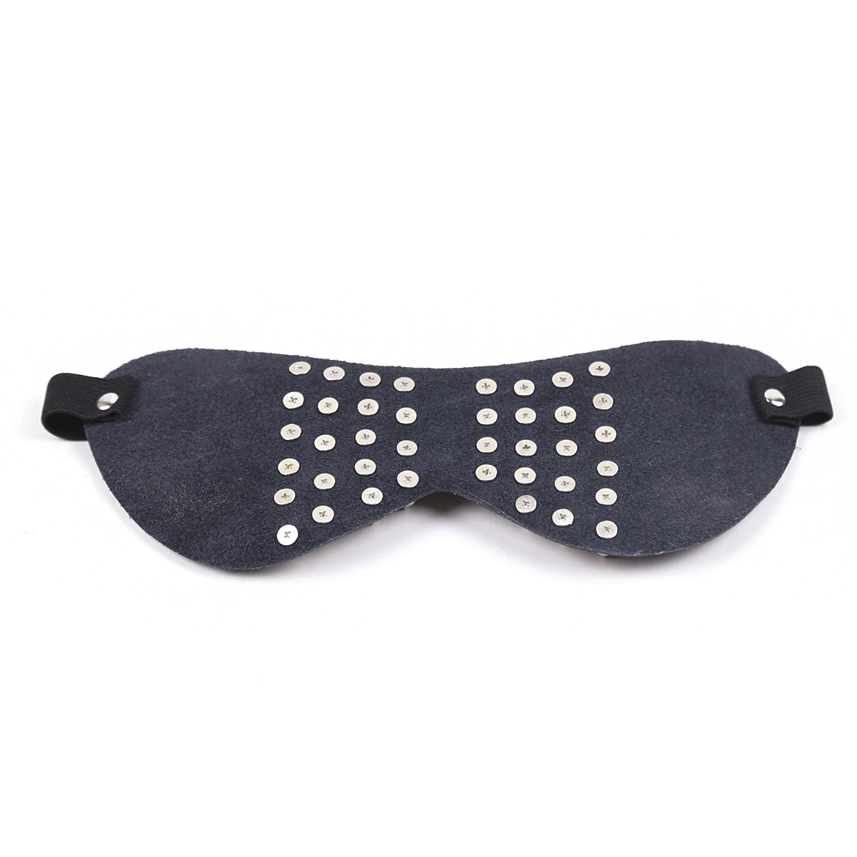 Boutique Spike Real Leather Adjustable Blindfold Mask Kinky Latex Rivet Eye Patch Submissive Fetish