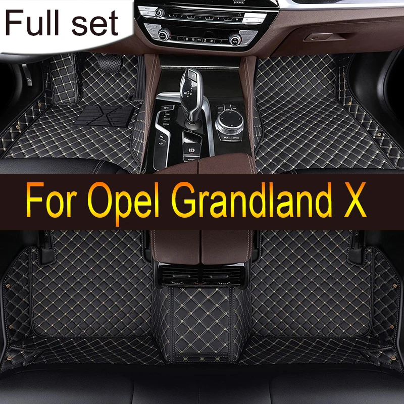 Floor Mat For Opel Grandland X 2017~2022 Carpet Anti-dirty Pad Car Mats Fully Set Tapete De Carro Car Mats Floor Car Accessories