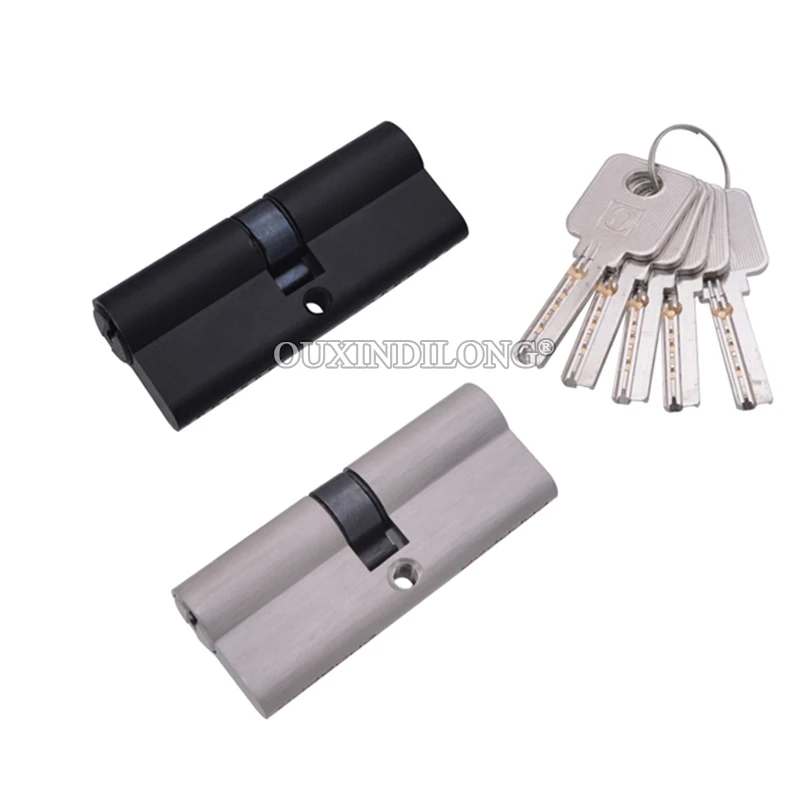 Brand New 1PCS Solid Brass European Mortise Door Lock Cylinder Small Gourd Lock Core Lock Gall Replacement Parts + Key