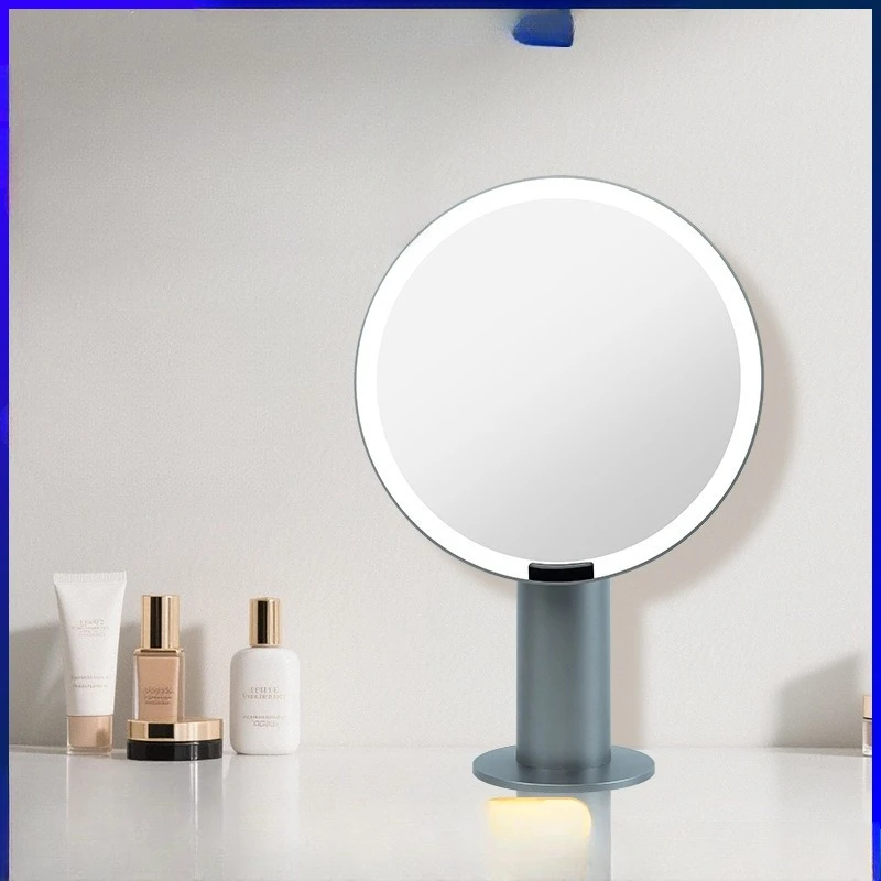 

Makeup Bathroom Decorative Mirrors Led Light Shaving Desktop Appearance Mirrors Selfie Plastic Home Decor Espejo Cosmético MHHZJ