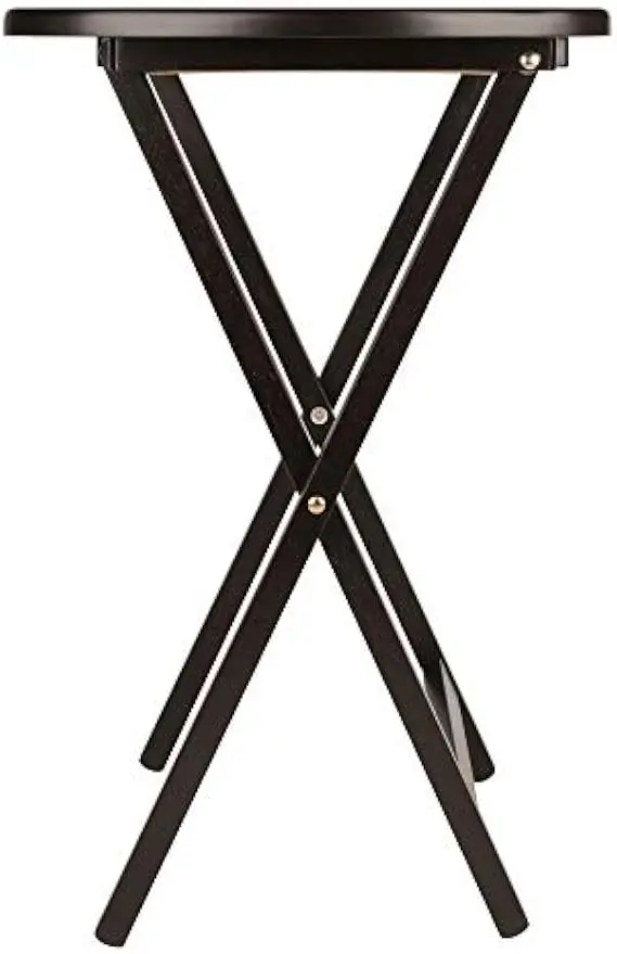 Cade Set of 2 Foldable Snack Tables, Oversized, for Living Room, 25", No Assembly, Coffee