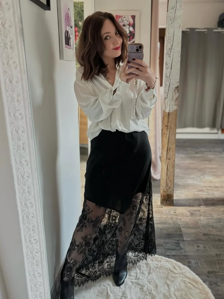 

Lady Fashion Lace Mini Skirt Women Elegant Pleated Cinching Waist Short Loose Skirts 2025 Fashion Summer Evening Party Wear 2025