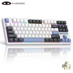 MageGee Light87 Wireless Mechanical Keyboard 2.4G/USB-C/BT5.0 Hot-swappable 87Keys RGB Gaming Gasket Keyboard for Games and Work