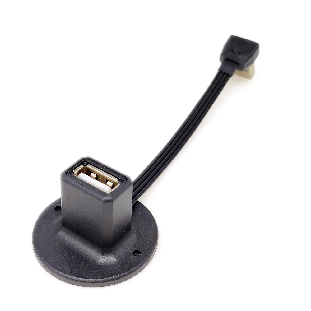 Cable de carga de datos de extensión tipo A hembra con Base de soporte blindada, enchufe USB 0,2 de escritorio de 2,0 M-1M