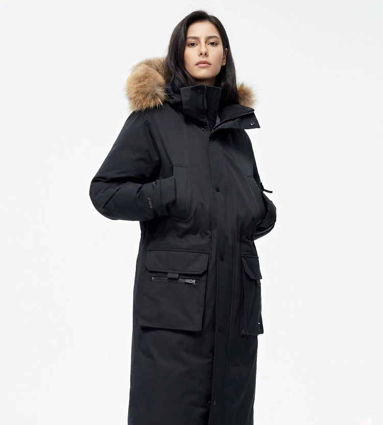 Extra Grosso Ao Ar Livre Parkas Jaqueta Das Mulheres Dos Homens De Longa Carga Ganso Para Baixo Casaco 800 Fluffy Outwear Oversized Casacos 2023 Novo