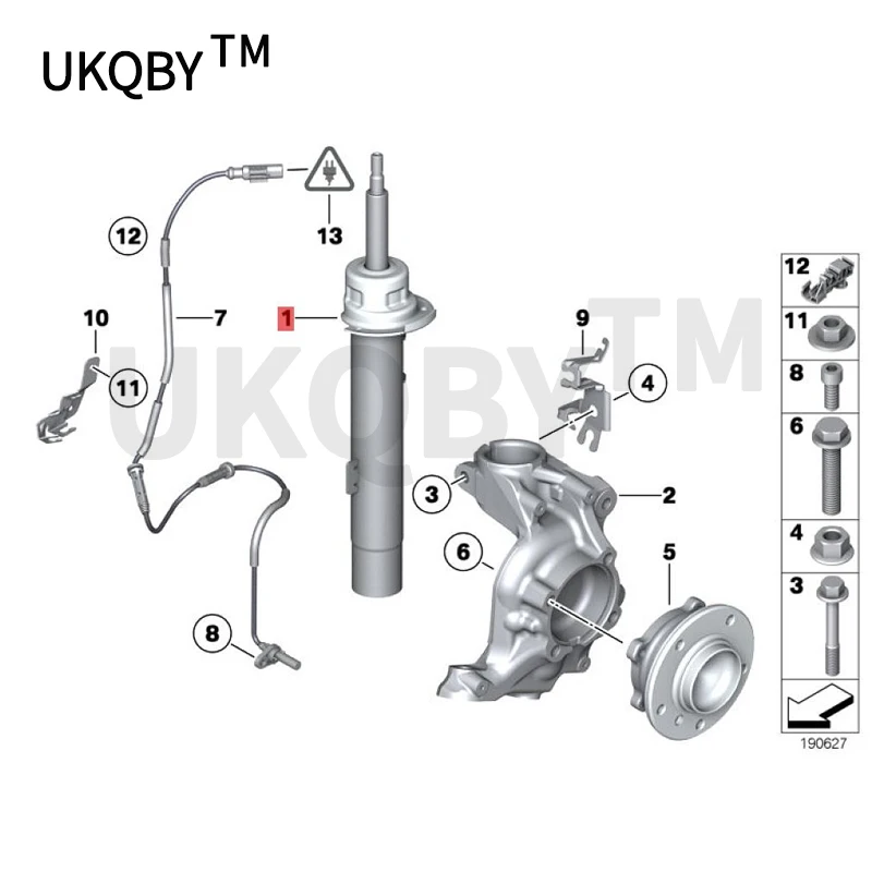 Car Front shock absorber strut 2009-b mwZ4 E89 Z4 23i Z4 30i Z4 28i Engine shock absorber fixed strut bracket Hydraulic buffer