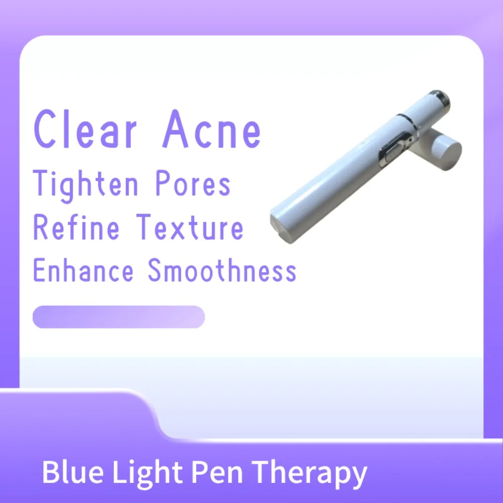 

Compact Blue LED Therapy Pen for Face: Acne Control, Reduce Pore Size, Smoother Skin Device