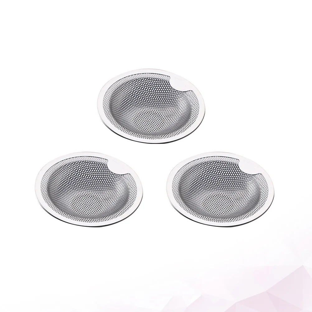 3 قطعة شبكة تصفية المجاري من الفولاذ المقاوم للصدأ سهلة التركيب، مصفاة استنزاف الدش النظيفة، غطاء حوض المطبخ المضاد للانسداد #3