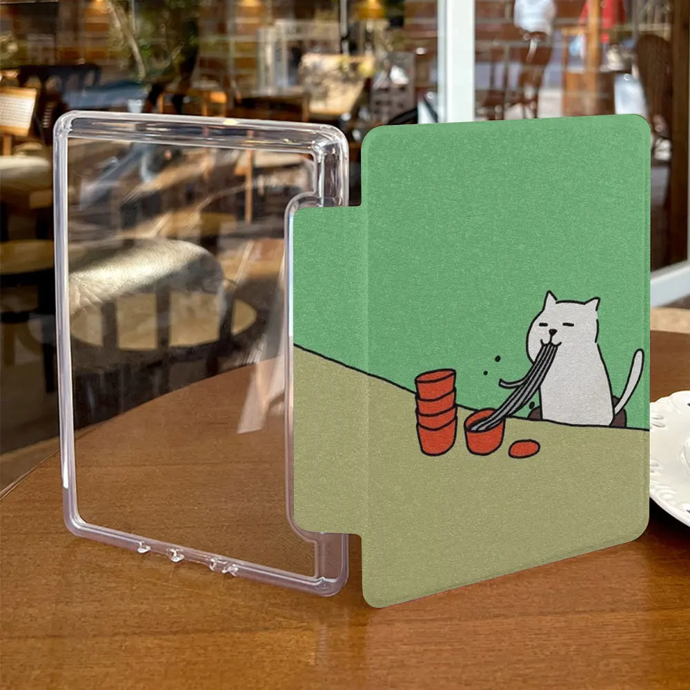 Kindle case Capa traseira acrílica com alça de mão, skinny paperwhite 12a 7 polegadas, 11a geração 6,8 polegadas 2024 2022 basic11a geração