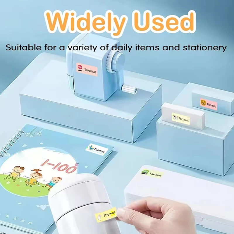 Customized Cartoon Animal Patterns Personalized Design Environmentally Friendly Names Durable Stickers Kid's Stationery Student