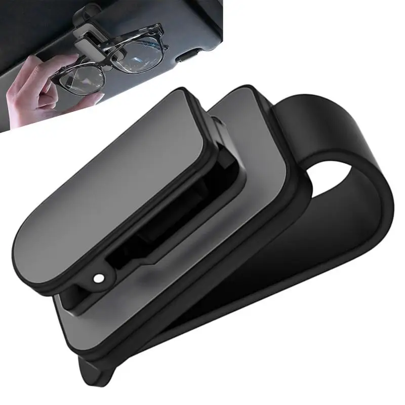 Porta occhiali da sole per visiera per auto Porta occhiali da sole per auto Visiera parasole Occhiali Gancio per occhiali Clip per biglietto per auto