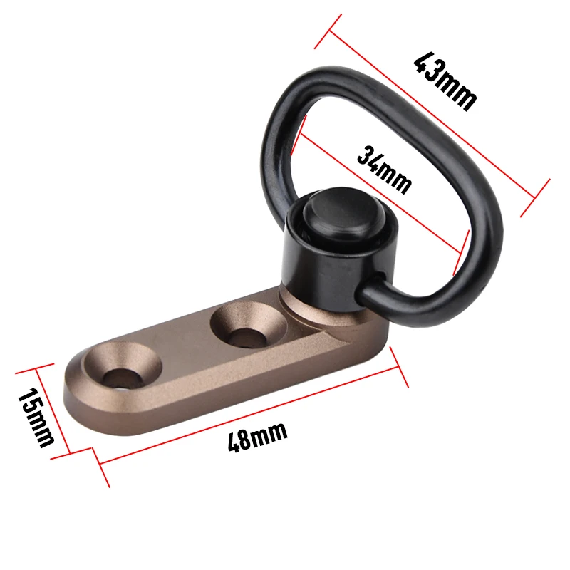 WADSN QD Base di montaggio dell'imbracatura fibbia per tracolla in metallo a sgancio rapido accessori per la caccia Mount Fit Mlok Keymod