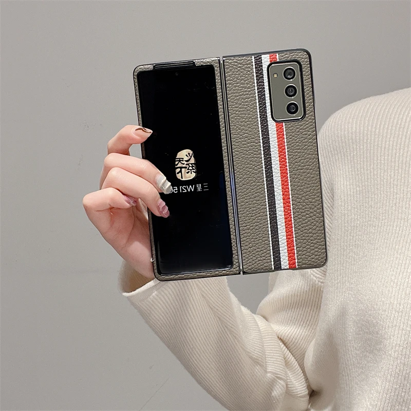 Leather For Samsung Galaxy Z Fold 2 5G Fold2 Case Ultra Thin TB Limited Edition Folding Flip Cover